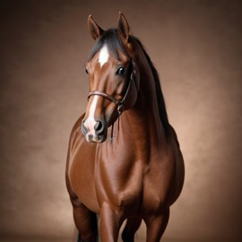 arabian horse with a diffused background, capturing their natural beauty in a cute and elegant pose.