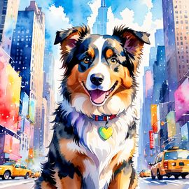 australian-shepherd-new-york-vibrant-watercolor-illustration-detailed-happy-3eae31c8e9d5467fa44171376d0c673d