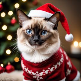 balinese-cat-christmas-sweater-santa-hat-festive-detailed-199545a0a86e4764a544b1750b59880a