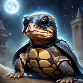 box turtle turtle/tortoise as batman, ethereal and majestic, wearing batman suit and mask.