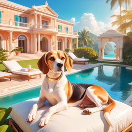 beagle-suntanning-luxurious-villa-pool-posh-magical-dbdac46d8dc845ffa96adefab8972b27