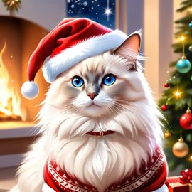 birman-cat-christmas-sweater-santa-hat-ethereal-magical-6585a710a2e84c6f9492f2df0216a00d