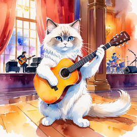 birman-cat-musician-watercolor-guitar-concert-hall-bb3cd50b81e34500a6a63f49a13c9942