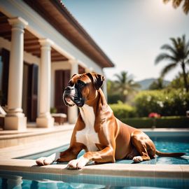 boxer-suntanning-luxurious-villa-pool-d75f35c60c4b43a4a782bc6ae786b75c