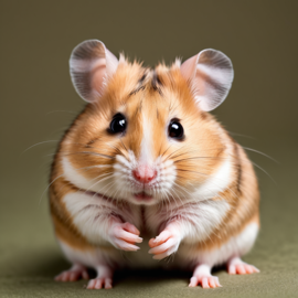 chinese hamster with a diffused background, capturing their natural beauty in a cute and elegant pose.