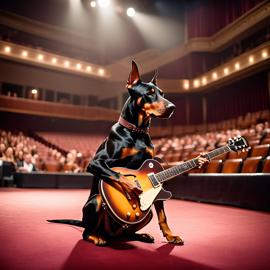 doberman-musician-guitar-concert-hall-performance-fbcadbc60ff245ad98177127d62c3b89