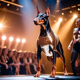 doberman-pinscher-metallic-bodysuit-led-catwalk-0cd4a5d25a4243c0bc2b4c78f75bd695