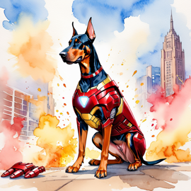 doberman-watercolor-iron-man-costume-4091b74d066b4220949dcda660e1ec86