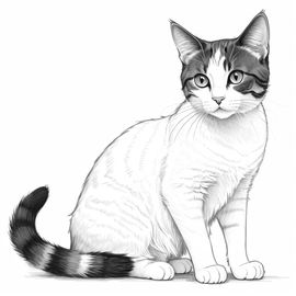 domestic-shorthair-cat-pencil-sketch-line-art-d86b939f4dc745b8a3c653041f5b8f79