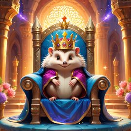 ethereal-fantasy-art-european-hedgehog-king-magical-castle-crown-robe-majestic-painterly-d518a273b059447090280d13ad847b55