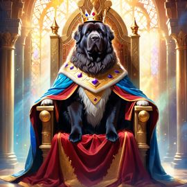 ethereal-fantasy-art-newfoundland-king-magical-castle-crown-robe-majestic-painterly-3c89c747bb8e44daa50a2c2f08858736