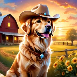 golden-retriever-cowboy-midwest-countryside-farm-46097473e1f14585a7e93ac3b1475c18