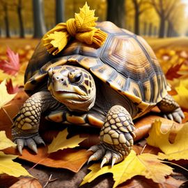 hyperrealistic-autumn-art-russian-tortoise-turtle-scarf-detailed-lifelike-a484545fadee460dadd6707a947c4bc8