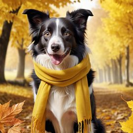 hyperrealistic-autumn-border-collie-yellow-scarf-detailed-lifelike-750589277adc41e58d6543f16815fe17