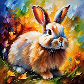 knife-oil-painting-american-fuzzy-lop-rabbit-leonid-afremov-degas-vibrant-textured-brushstrokes-14e36573502a413e9621d28d00b63b78