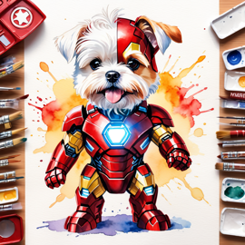 maltese-watercolor-iron-man-costume-aa1ec9121ddc45eca24f3417142b5c51