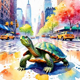 painted-turtle-watercolor-new-york-e30e51fedab1489283d0bbc5a26287c6