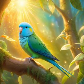 parrotlet-golden-hour-celestial-magical-dreamy-e058cd6b33f14967945f4fc453eccd0d