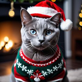 russian-blue-cat-christmas-sweater-santa-hat-festive-detailed-1f5758a933f34c0bbc8149865a93c56d