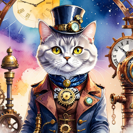 steampunk-british-shorthair-watercolor-anime-ba3fdd6d05574c5780de5a131513936f