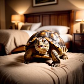 sulcata-tortoise-turtle-cute-pyjamas-relaxing-posh-bedroom-2449eed56b6e454891959ca80bc37541