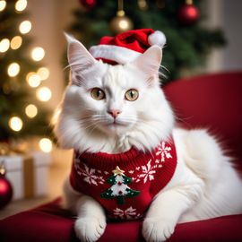 turkish-angora-cat-christmas-sweater-santa-hat-festive-9095f39399ba4fd3b65a9cc71e1dc07c