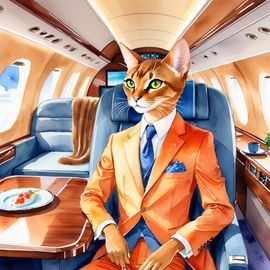 watercolor-abyssinian-cat-gulfstream-jet-elegant-posh-f35d8550aebf4b9eadb44436e3bbc3df