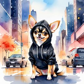 watercolor-chihuahua-black-hoodie-urban-environment-cf7fa10b7b7d4f4ca252fa028ff4d163