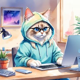 watercolor-illustration-birman-cat-programmer-laptop-hoodie-3a686e075b614160b4b0d29bc4e3bf99