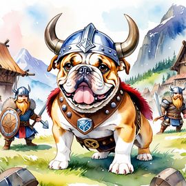 watercolor-painting-bulldog-viking-traditional-armor-helmet-vibrant-environment-23ff5962b33f4881bd47d1040cf576cf