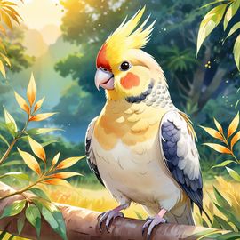 watercolor-painting-cockatiel-bird-golden-hour-vibrant-colors-detailed-illustration-6ed248193ba747bfb4afd7f1f24d3d27