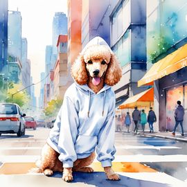 watercolor-painting-poodle-white-hoodie-vibrant-detailed-urban-scene-happy-cute-ad46caa3e72e4ed284ca0ed766890783