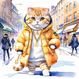 watercolor-painting-scottish-fold-cat-white-puffer-coat-golden-hip-hop-chains-posh-urban-environment-0ec7b447c13c4377aec7859433f18f5f