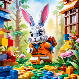 watercolor-rex-rabbit-lego-bricks-playful-28d13c6158c141118ef3608c010692f3