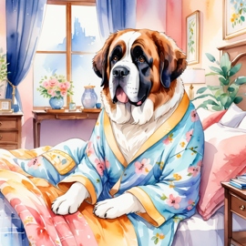 watercolor-saint-bernard-pyjamas-bedroom-17a65dc57f7447708905a82b28a4d132