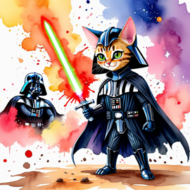 watercolor-savannah-cat-darth-vader-star-wars-33a4de35cbb94ca882c665d243245d97