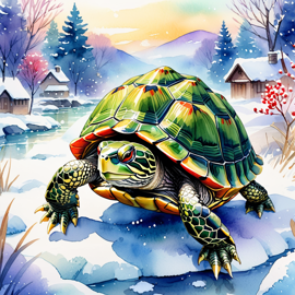 watercolor-turtle-winter-scene-cozy-120197697e104808a5eb6c53de68bfb2