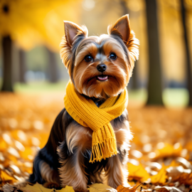 yorkshire-terrier-autumn-yellow-scarf-cinematic-a32c5d6857764beb8d7ad1294f76ad91