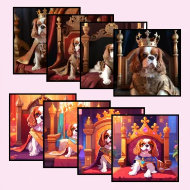 Examples of generated pet portraits iamges